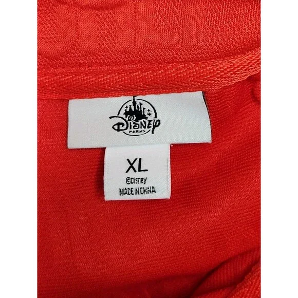 Disney Parks Jacket Men's XL Embroidered Spellout Disney World Full Zip‎ Red - Picture 4 of 7